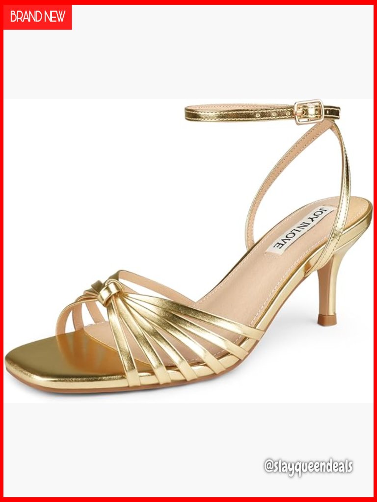 Strappy Kitten Heeled Sandals, Square Open Toe, Adjustable Ankle Strap, Low Heel